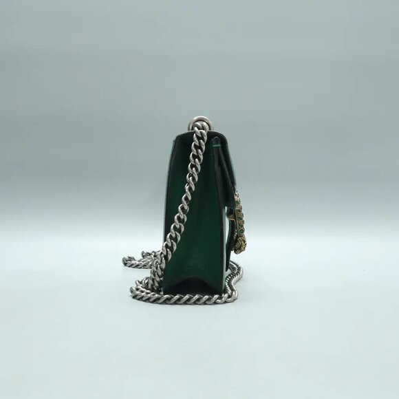 GUCCI Dionysus Green Leather Shoulder Bag 924-012525 - Picture 4 of 12